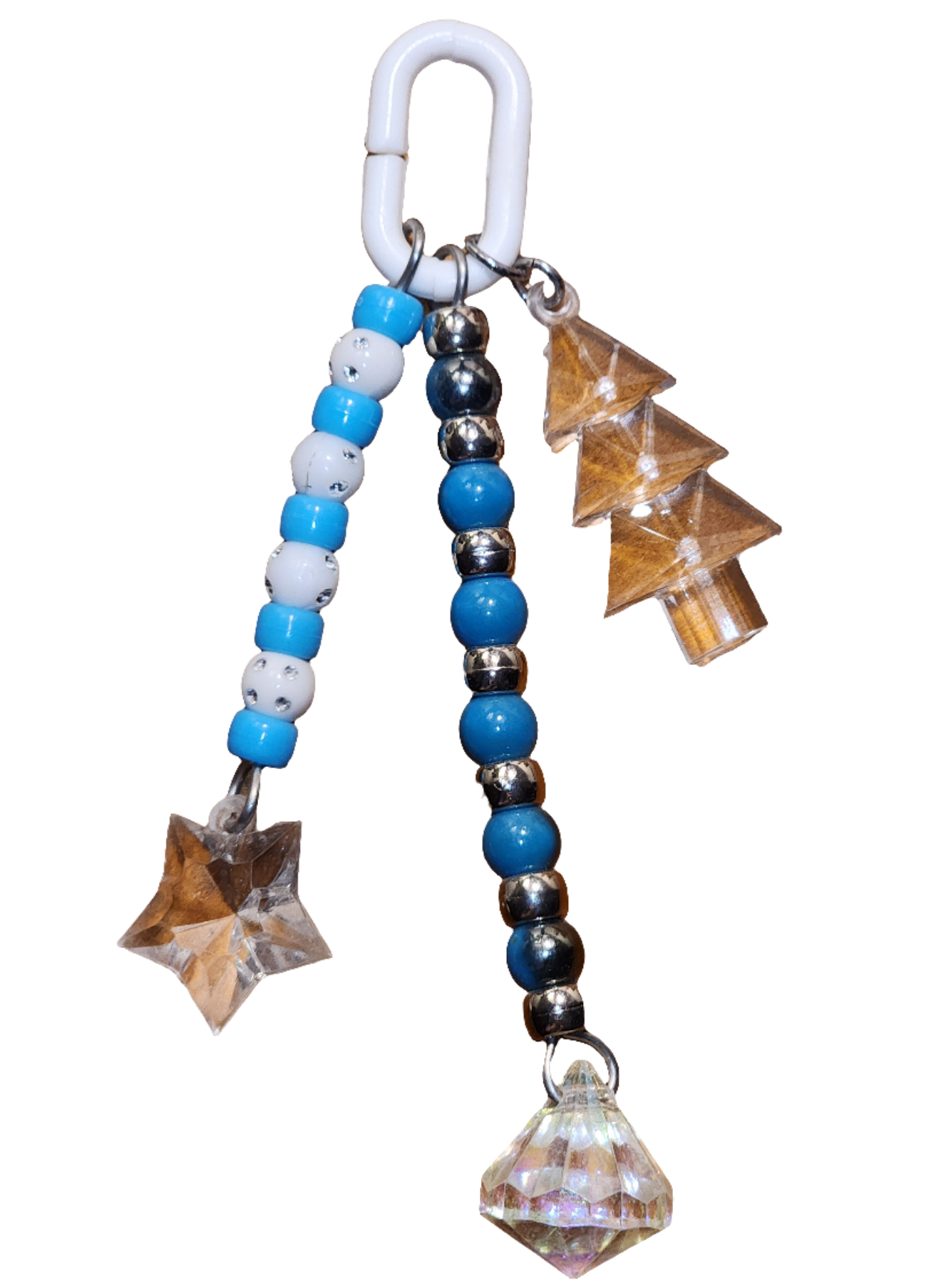 Blue/White & Shiny Silver Christmas Toy