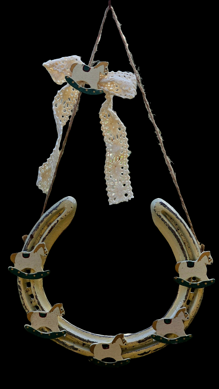 Rocking Horse Wishes Horseshoe Wall Art