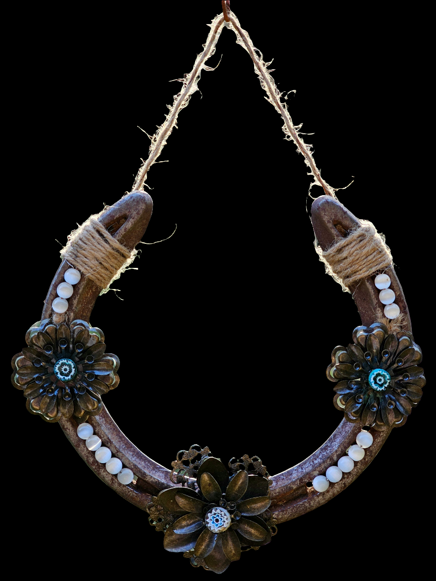 Woodland Bloom Horseshoe Wall Art