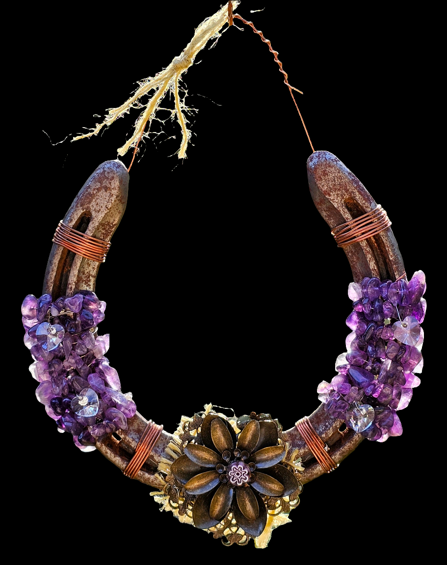 Amethyst Heartspell Horseshoe Wall Art