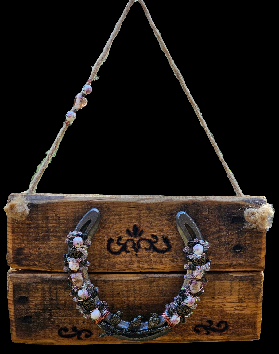 Gathering Place Horseshoe & Timber Wall Art