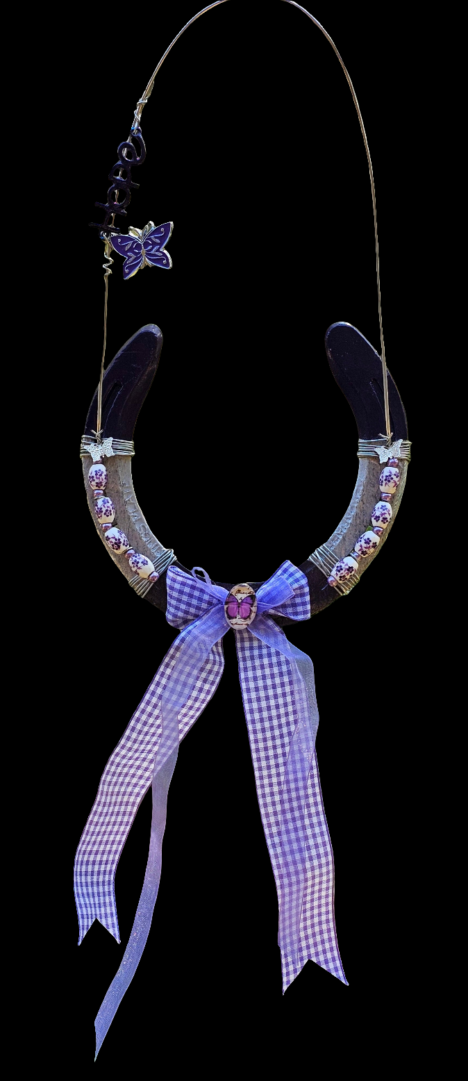 Hope in Purple Horseshoe Wall Art