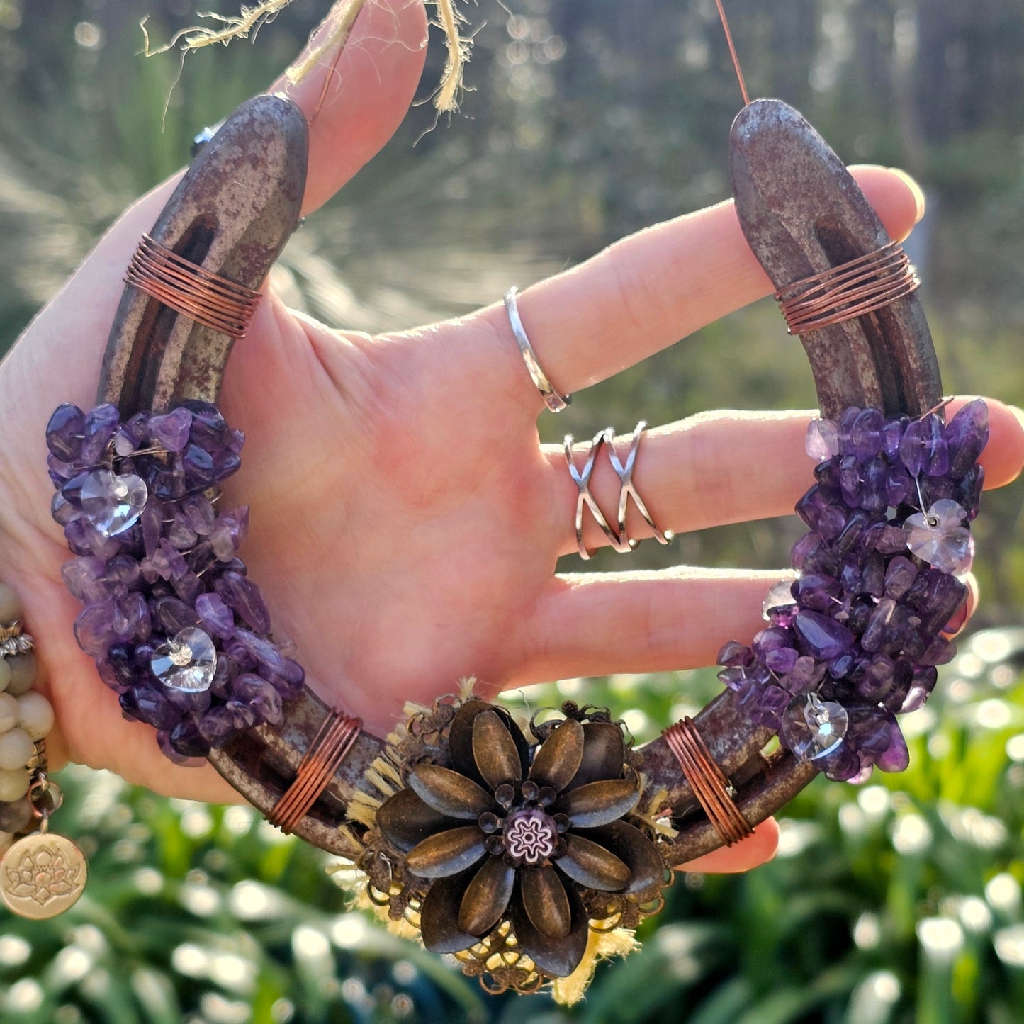 Amethyst Heartspell Horseshoe Wall Art