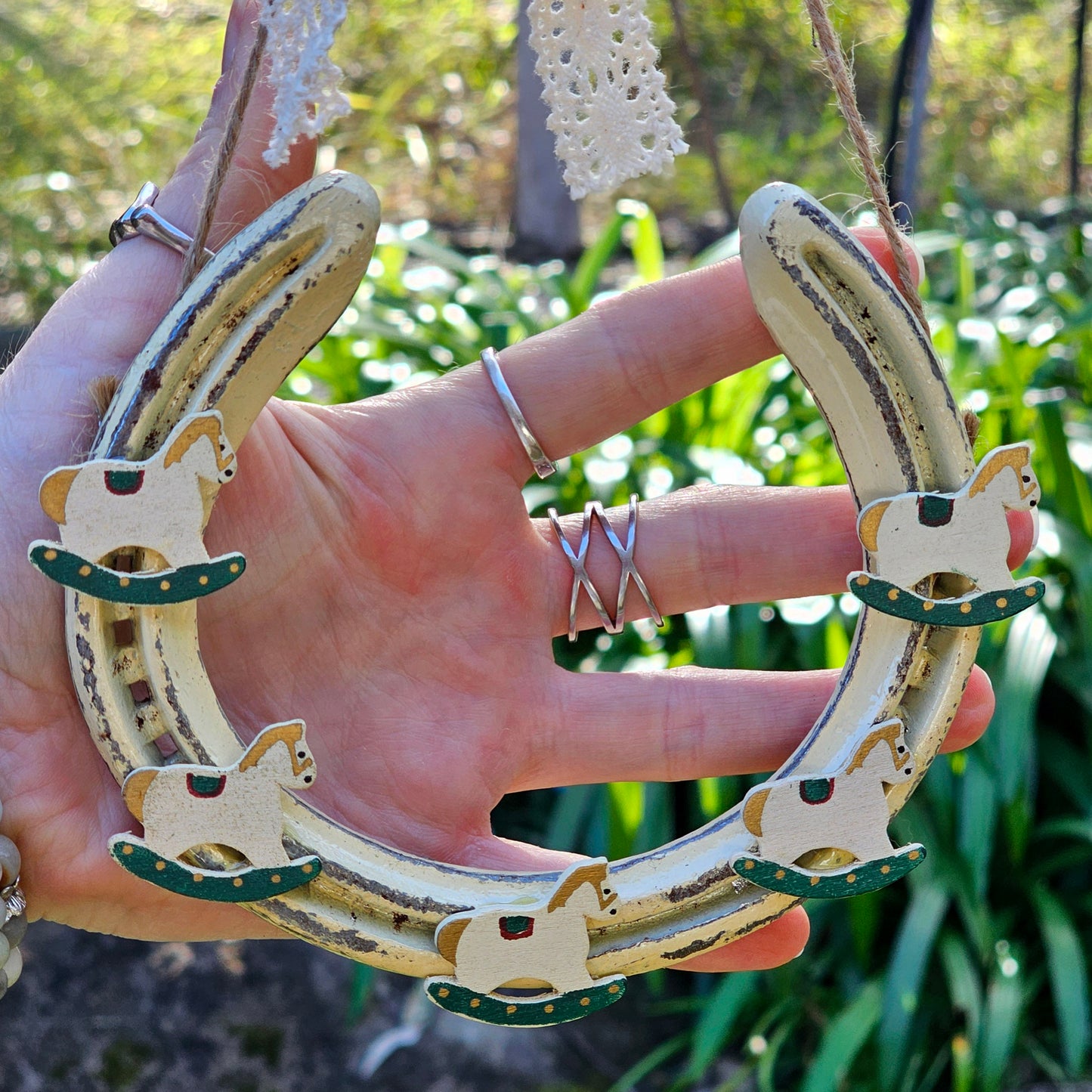Rocking Horse Wishes Horseshoe Wall Art