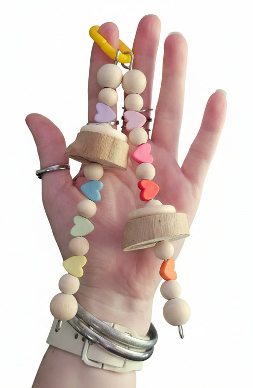 Rows of Hearts Double Strand Toy