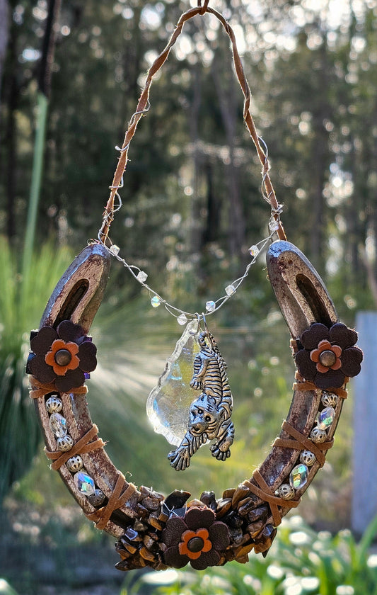 Tiger Spirit Horseshoe Wall Art