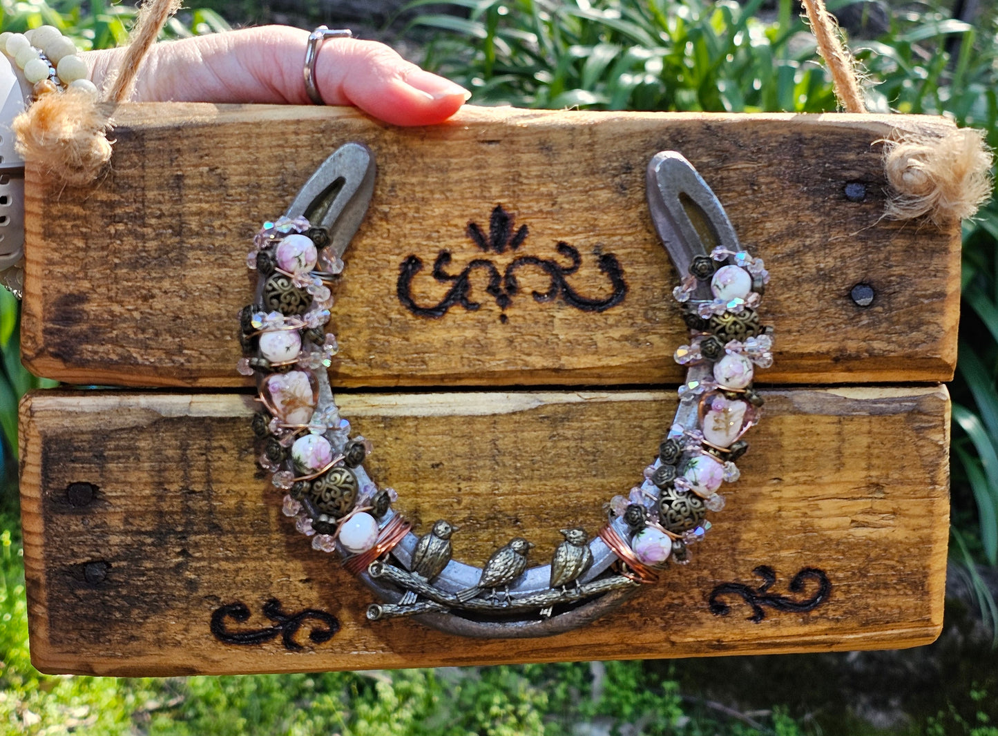 Gathering Place Horseshoe & Timber Wall Art