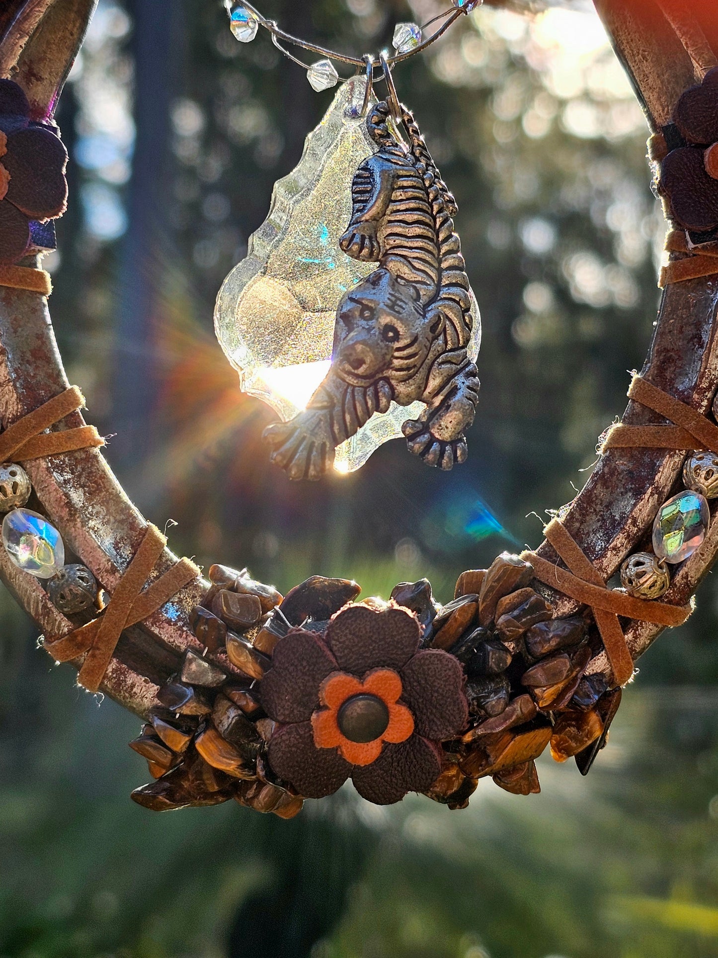 Tiger Spirit Horseshoe Wall Art