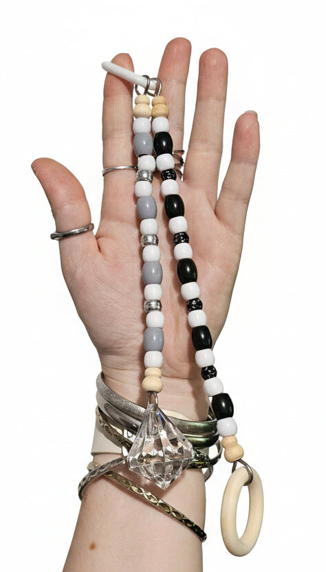 Crystally Ombre Tones Wood Double Strand Toy