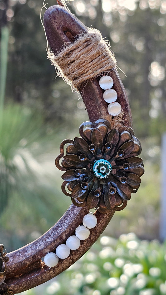 Woodland Bloom Horseshoe Wall Art