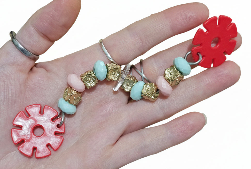 Shiny Golden Flowers Spiral Foot Toy