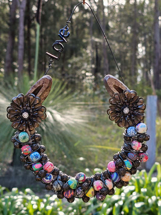 Wildflower Joy Horseshoe Wall Art