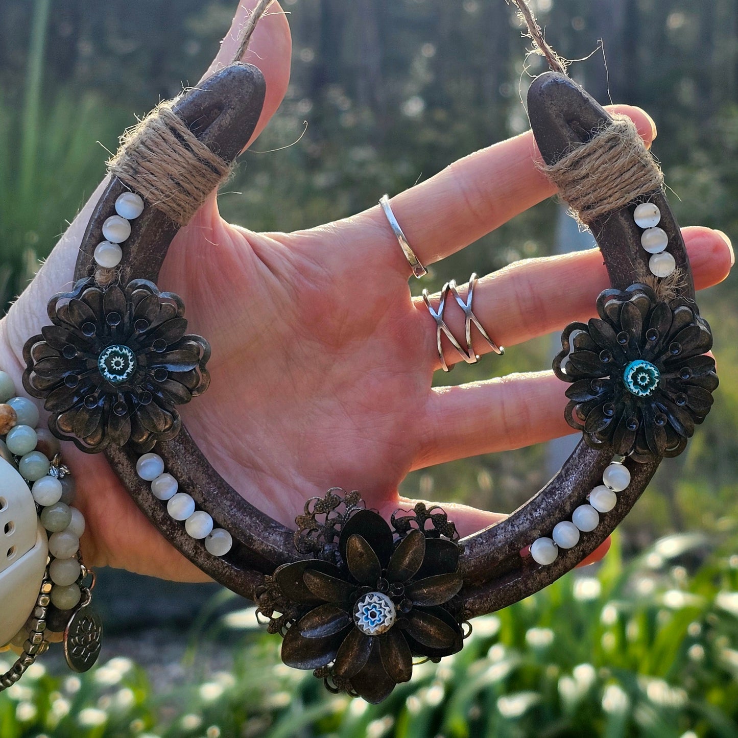 Woodland Bloom Horseshoe Wall Art