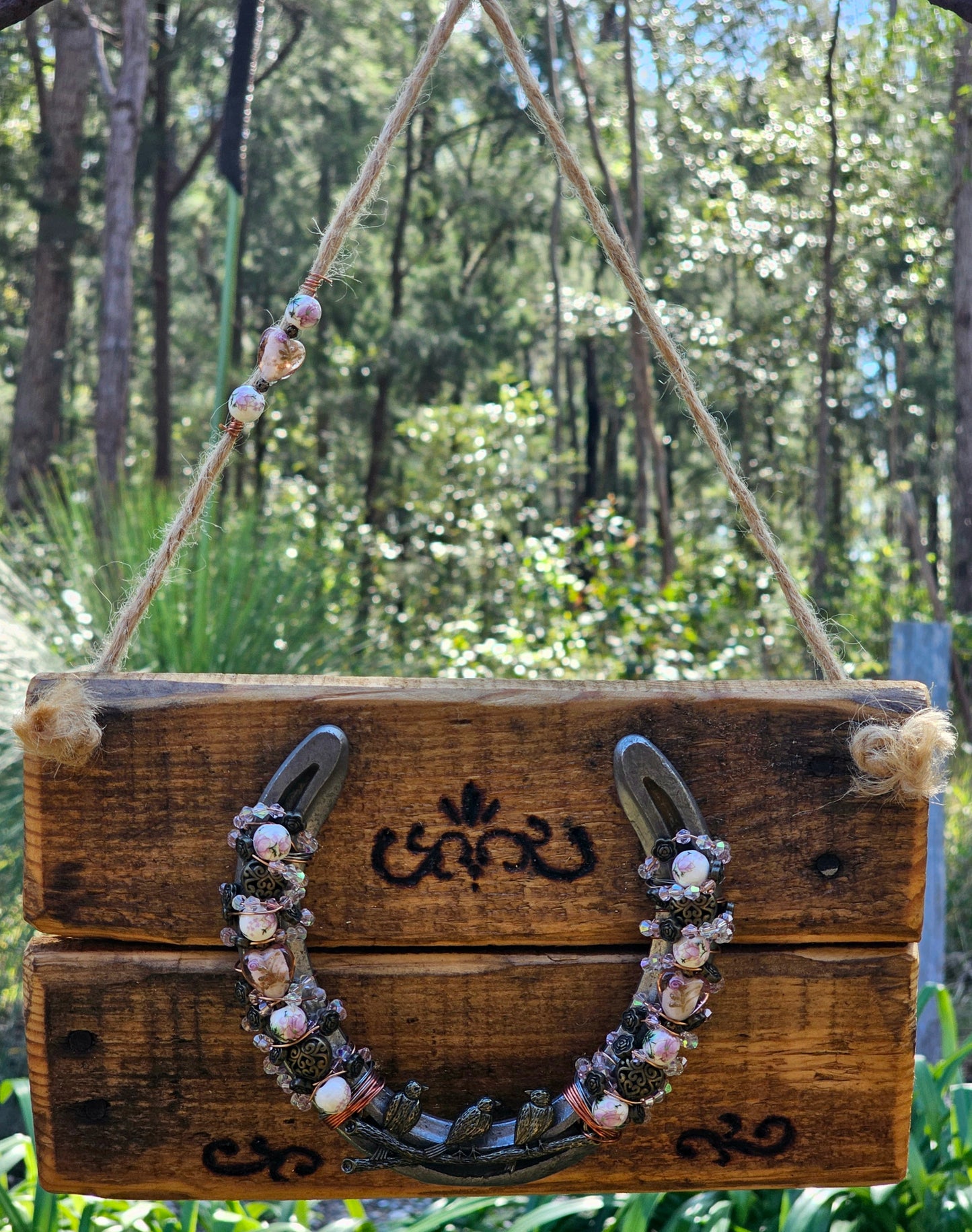 Gathering Place Horseshoe & Timber Wall Art
