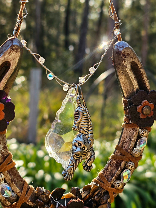 Tiger Spirit Horseshoe Wall Art