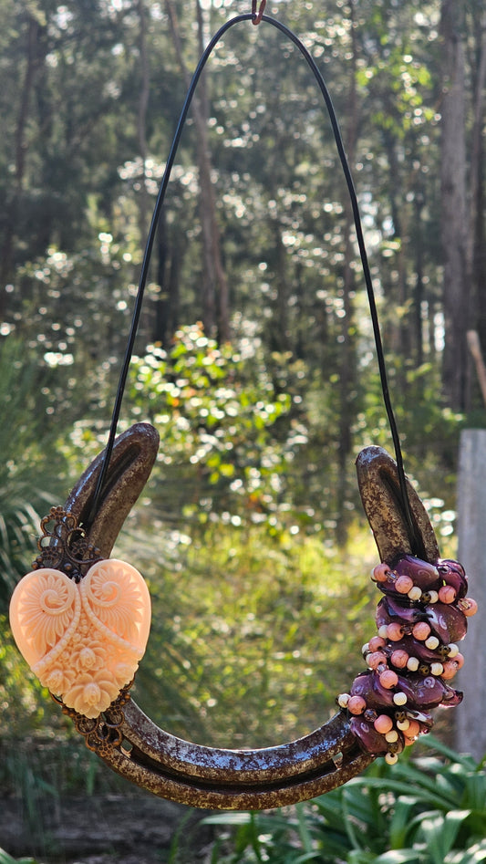 Candy Pink Dreams Horseshoe Wall Art