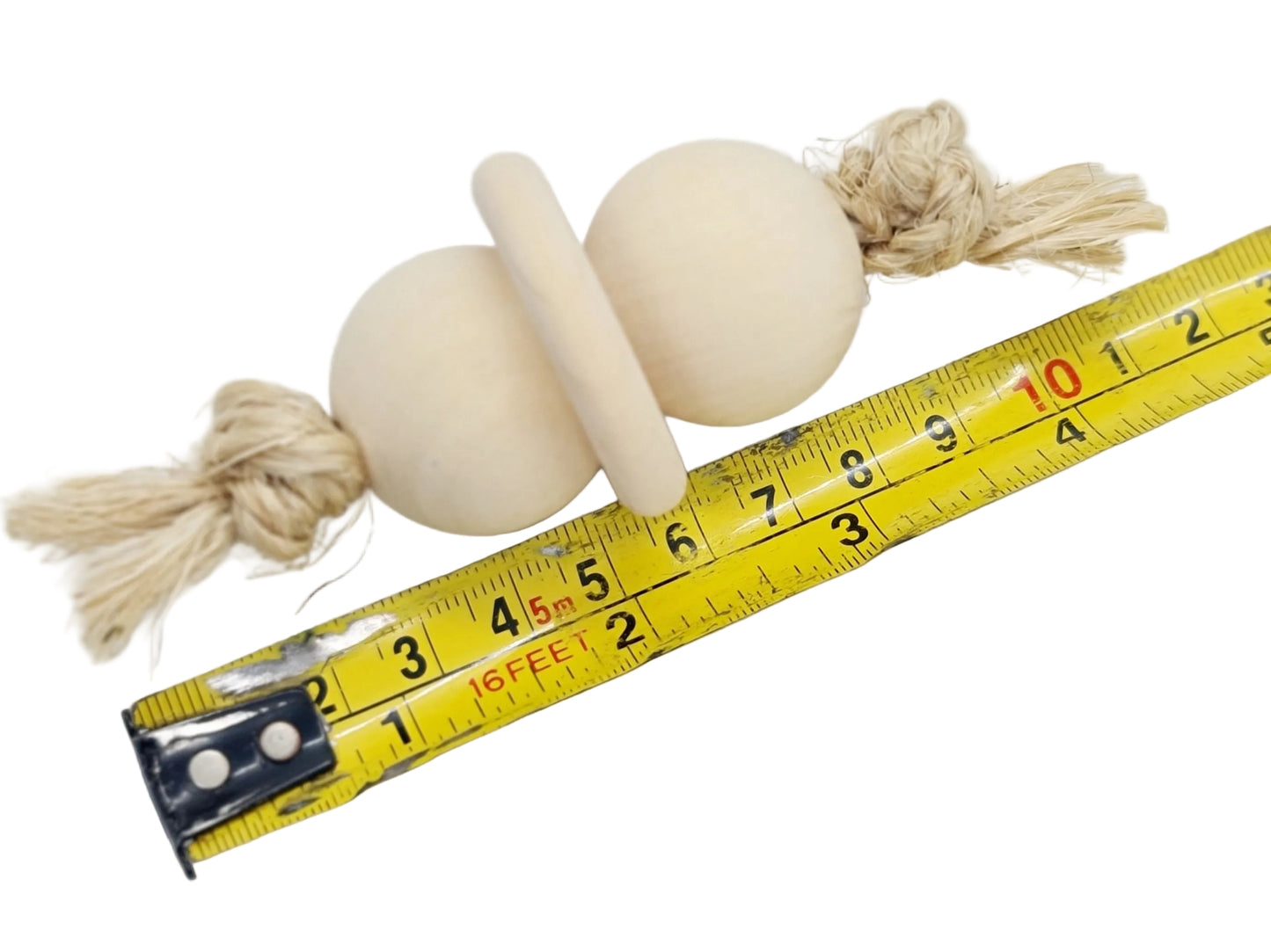 Sisal Rope Double Ball & Ring Foot Toy