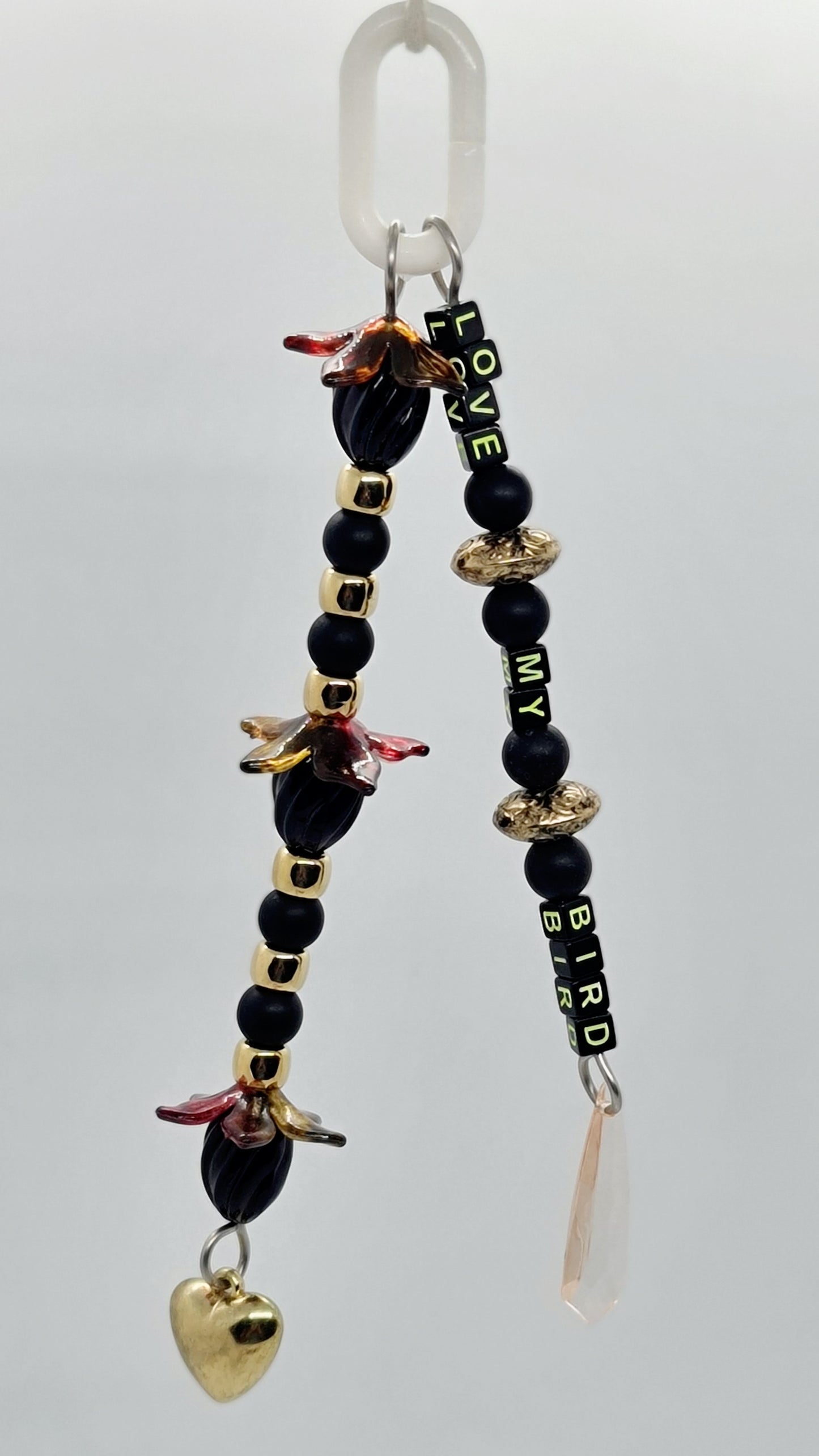 'Love My Bird' Rustic Worded Double Strand Toy