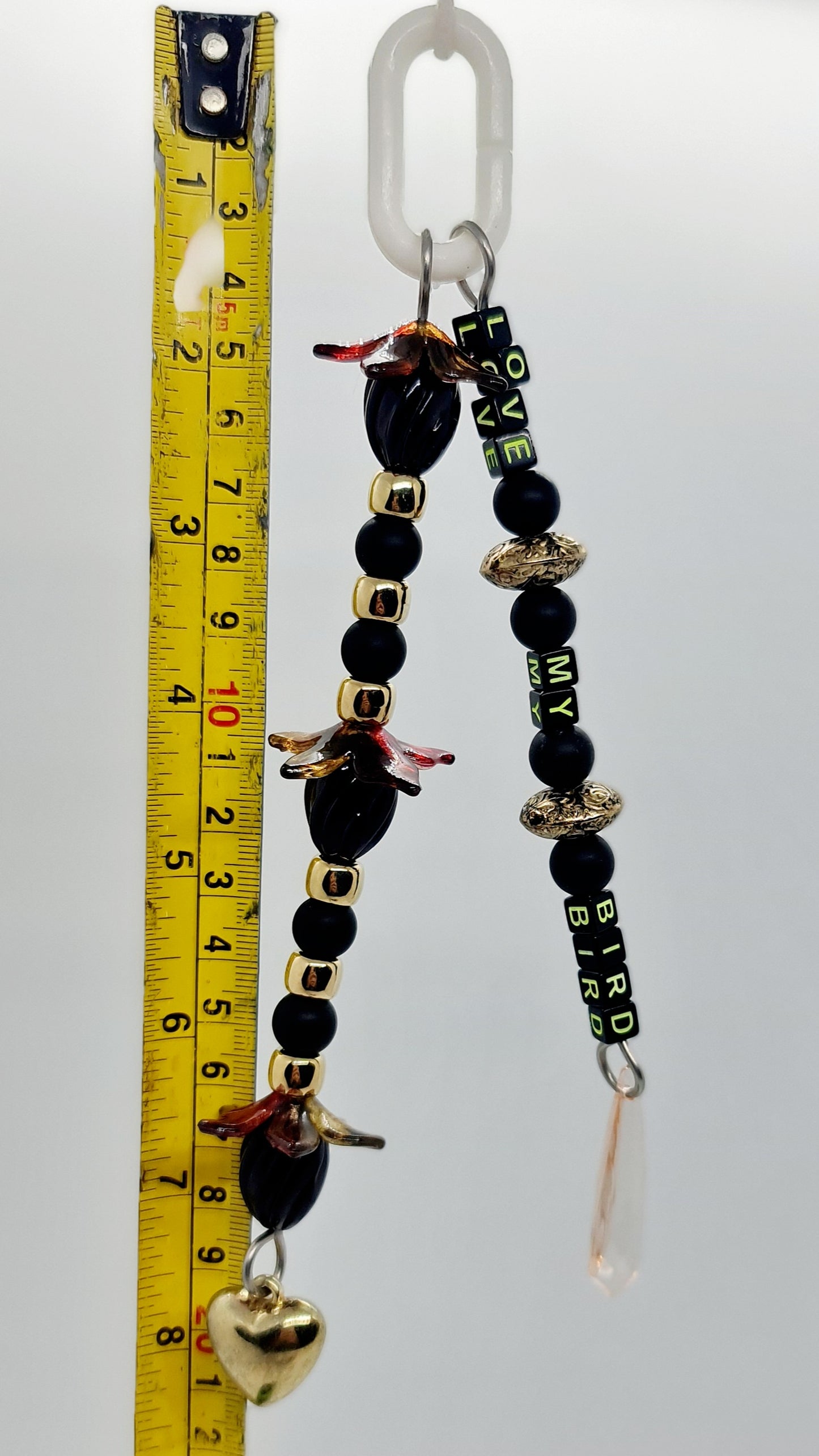 'Love My Bird' Rustic Worded Double Strand Toy