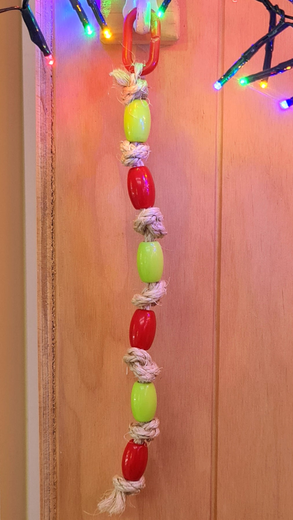 Christmas Green & Red Sisal Rope Toy