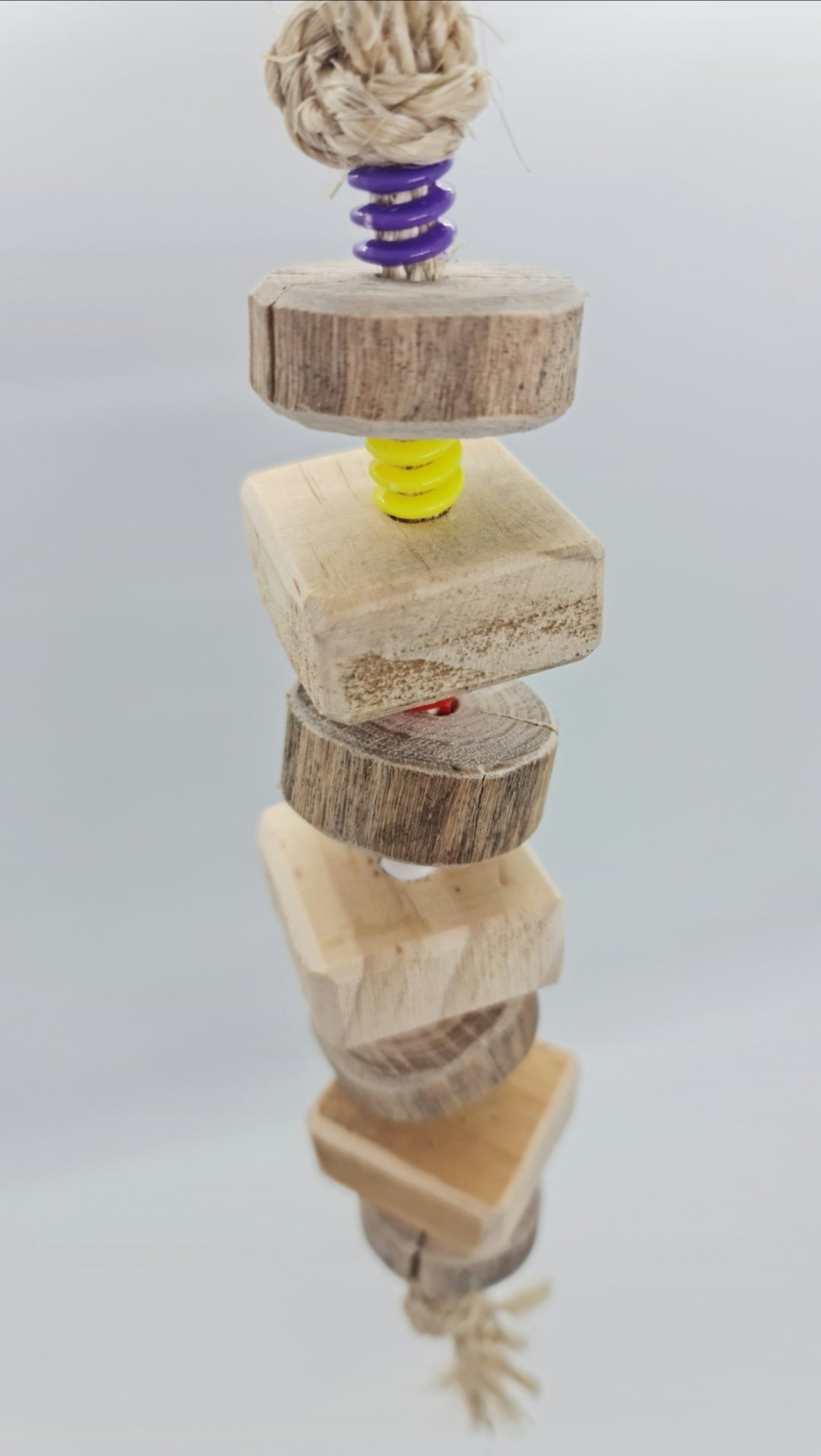 Timber Shapes Rainbow Beaded Sisal Rope Toy