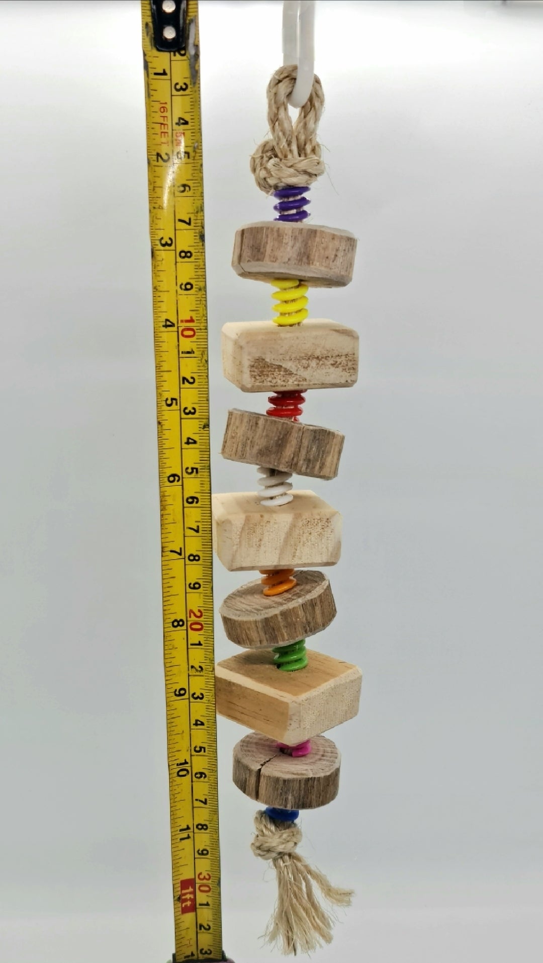 Timber Shapes Rainbow Beaded Sisal Rope Toy