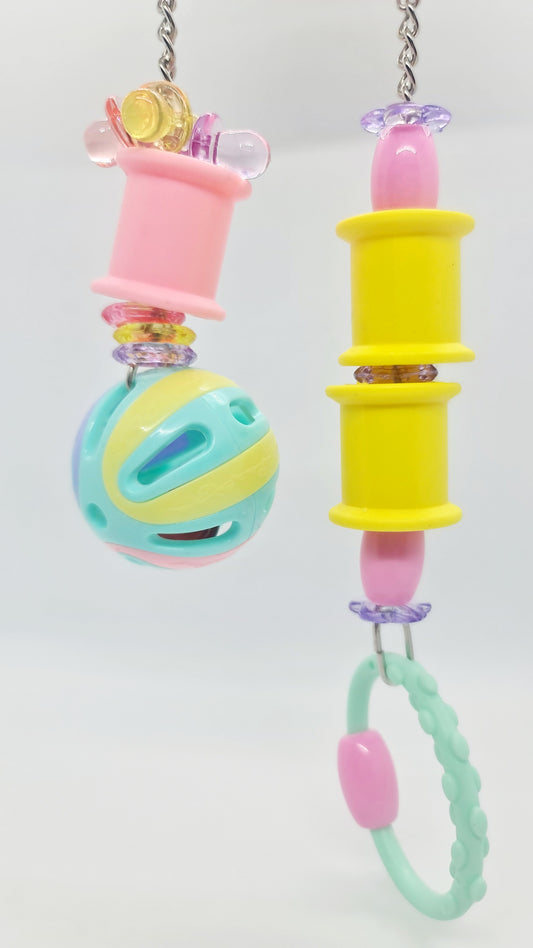 Pastel Rattle & Play Chain Toy