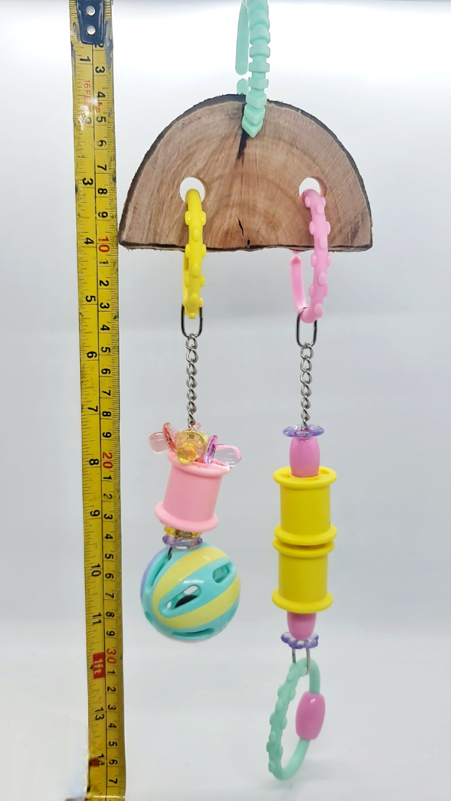 Pastel Rattle & Play Chain Toy