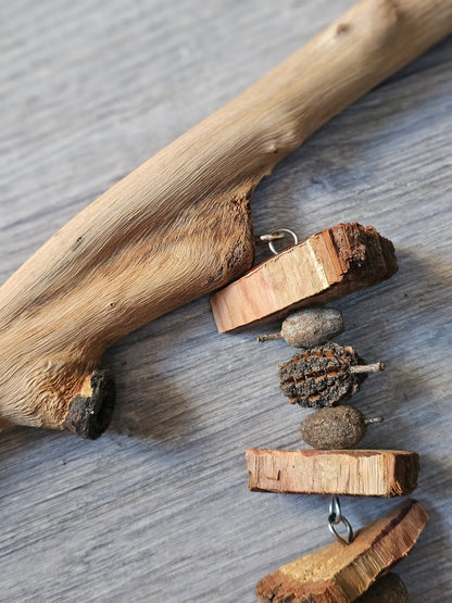 Spotted Gum Bolt On Perch & Timber Toy Combo