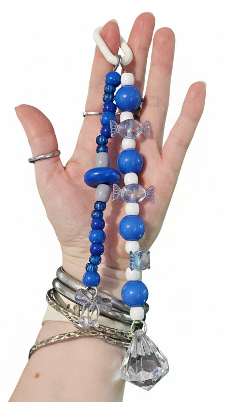 Crystally Lollies Blue/White Double Stranded Toy