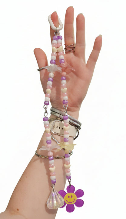 Pastel Flourish of Flowers Double Strand Jointed Toy