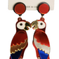 Acrylic Scarlet Macaw Earrings