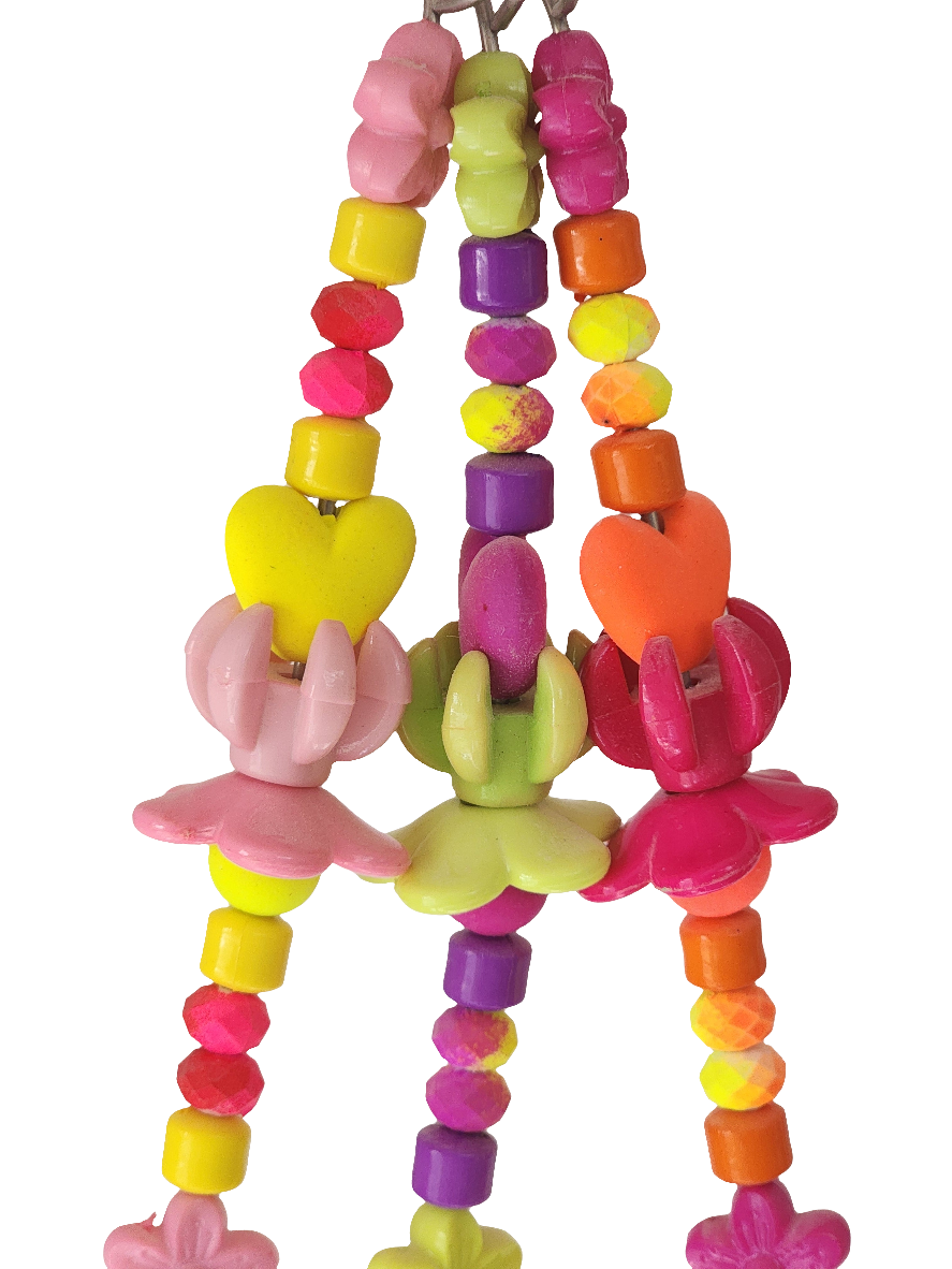 Multicoloured Fluoro Triple Strand Toy