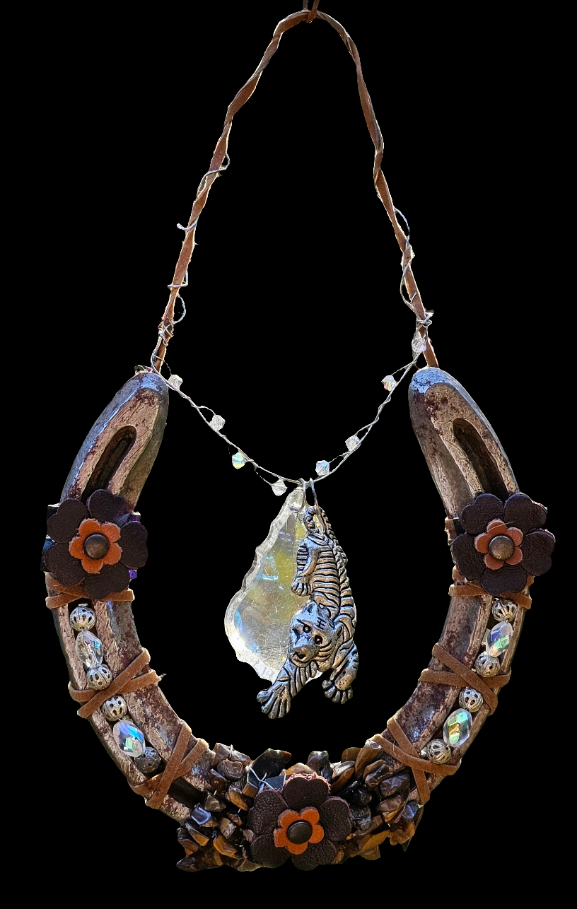 Tiger Spirit Horseshoe Wall Art