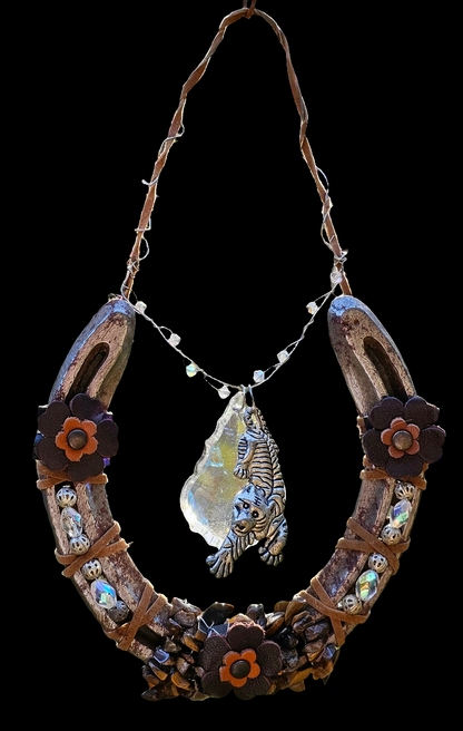Tiger Spirit Horseshoe Wall Art