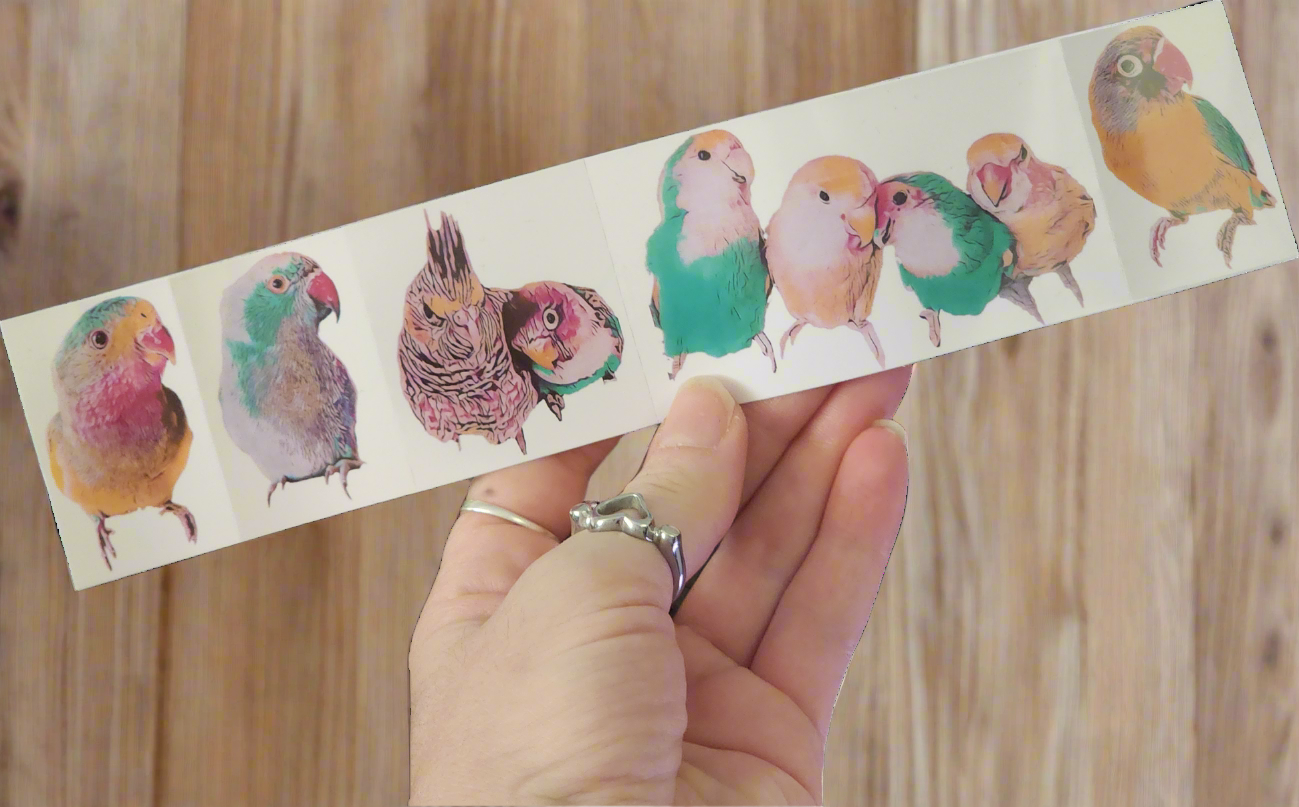 Cute Artsy Birdie Stickers