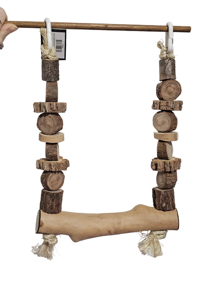 Sisal Rope Double Hanger Timber Swing Large