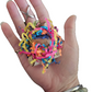 Colourful Paper Shreds & Timber Foot Toy