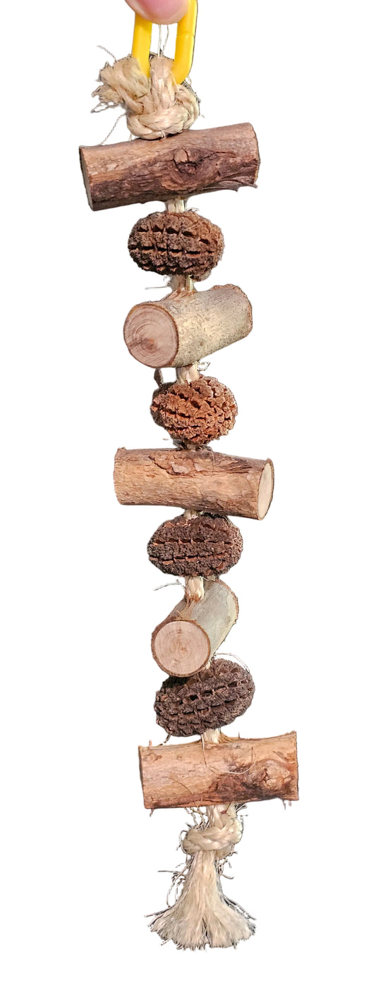 Sisal Rope Log-n-Nut Forest Shreddable Timber Toy