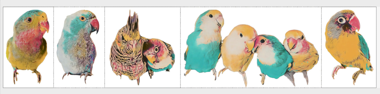 Cute Artsy Birdie Stickers