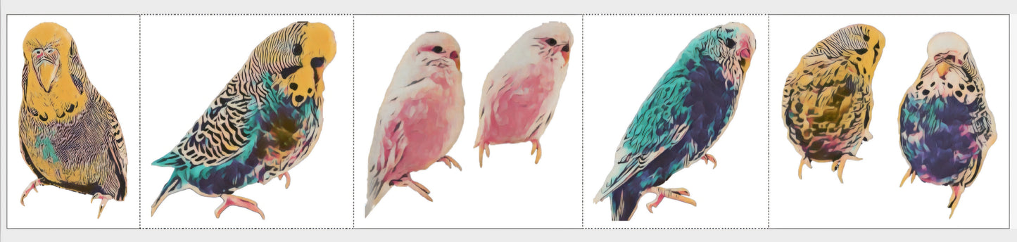 Cute Artsy Birdie Stickers