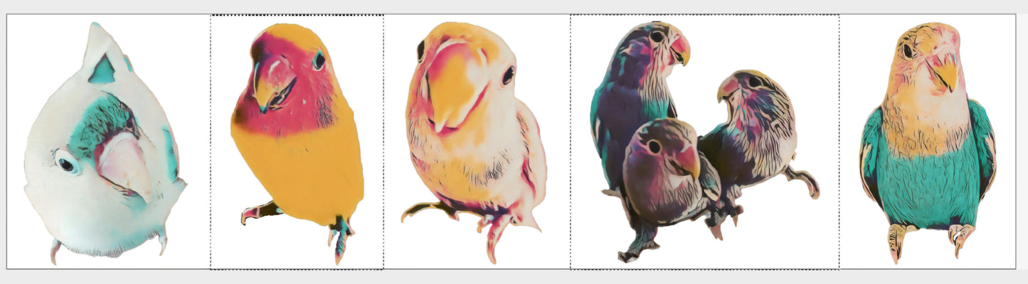 Cute Artsy Birdie Stickers