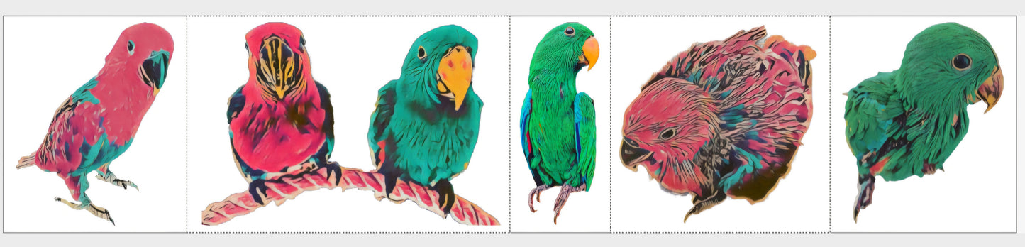 Cute Artsy Birdie Stickers