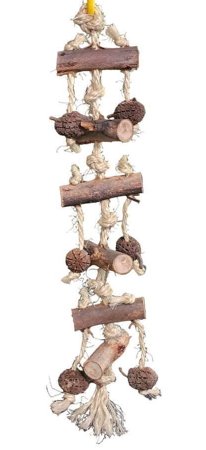 Sisal Rope Log-n-Lots of Nuts Forest Shreddable Timber Toy