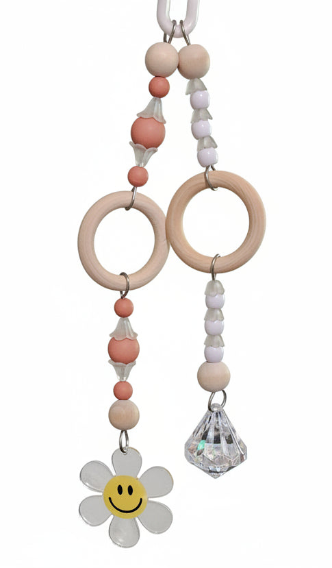 Ombre Olive/Peach/Grey & White Double Strand Toy