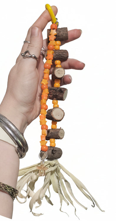 Orange Delight Bird Toy