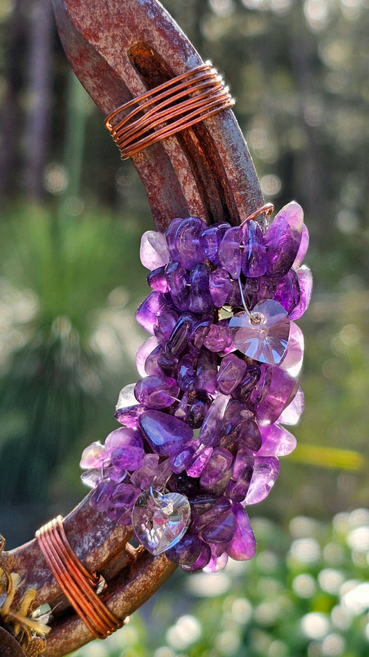 Amethyst Heartspell Horseshoe Wall Art