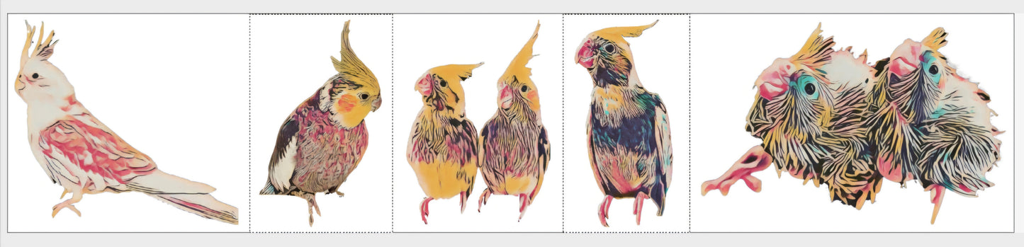 Cute Artsy Birdie Stickers