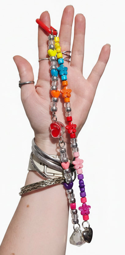 Super Shiny Silvery Rainbow Double Strand Toy