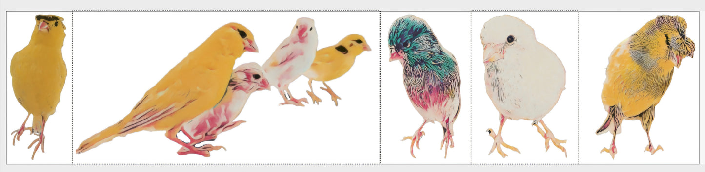 Cute Artsy Birdie Stickers